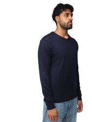 Classic V-Neck Sweater Navy