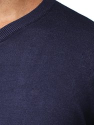 Classic V-Neck Sweater Navy