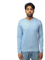 Classic V-Neck Sweater - Powder Blue