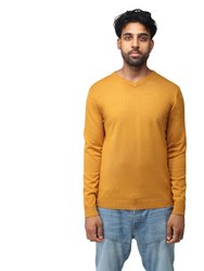 Classic V-Neck Sweater - Mustard