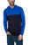 Color Block Pullover Hoodie Sweater - Royal Blue/Navy