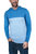 Color Block Pullover Hoodie Sweater - Blue/Pastel Blue
