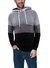 Color Blocked Pullover Hooded Sweater - Grey