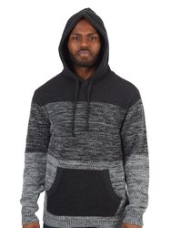 Colorblock Knitted Pullover Hooded Sweater