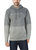 Colorblock Knitted Pullover Hooded Sweater - Light Grey White