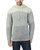 Colorblock Knitted Pullover Hooded Sweater - Oatmeal White