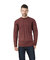 Crewneck Cable Knitted Pullover Sweater - Salmon