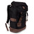 Duffle Backpack Large Canvas Retro Rucksack - Black Brown