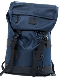 Duffle Backpack Large Canvas Retro Rucksack - Navy/Black