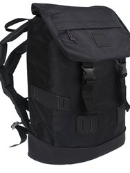 Duffle Backpack Large Canvas Retro Rucksack - Black