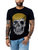 Heads Or Tails Rhinestone Studded Graphic Printed T-Shirt - Black