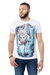 Heads Or Tails Rhinestone Studded Graphic Printed T-Shirt - White