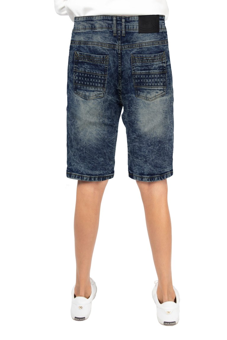 Kid's Moto Denim Shorts