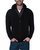 Knitted Full Zip Cardigan Sweater - Black