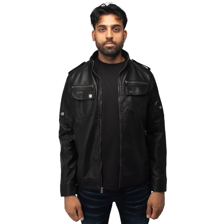 Leather Jacket Men - Black