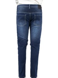 Little Boys Slim Fit Biker Denim Jeans