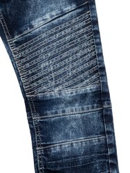 Little Boys Slim Fit Biker Denim Jeans