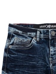 Little Boys Slim Fit Biker Denim Jeans