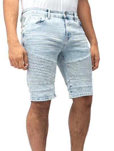 X RAY Men's 12.5" Moto Detail Ripped Denim Shorts product