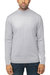 Men's Basic Casual Mockneck Sweater - Light Heather Grey