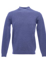 Men's Basic Casual Mockneck Sweater - Heather Blue