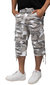 Men's Belted 18" Long Cargo Shorts With Draw Cord