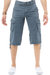 Men's Belted 18" Long Cargo Shorts With Draw Cord - Steel
