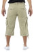 Men's Belted 18" Long Cargo Shorts With Draw Cord