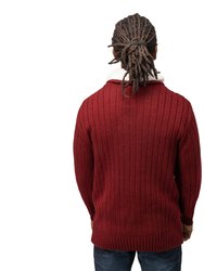 Men's Casual Cable Knitted Cowl Neck Pullover Sweater