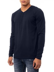 Men's Classic Long Sleeve V-Neck T-Shirt