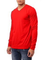 Men's Classic Long Sleeve V-Neck T-Shirt