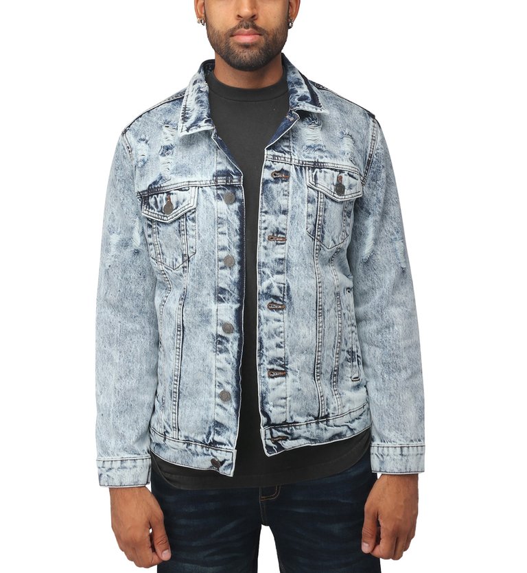 Men's Denim Jacket - Acid Blue