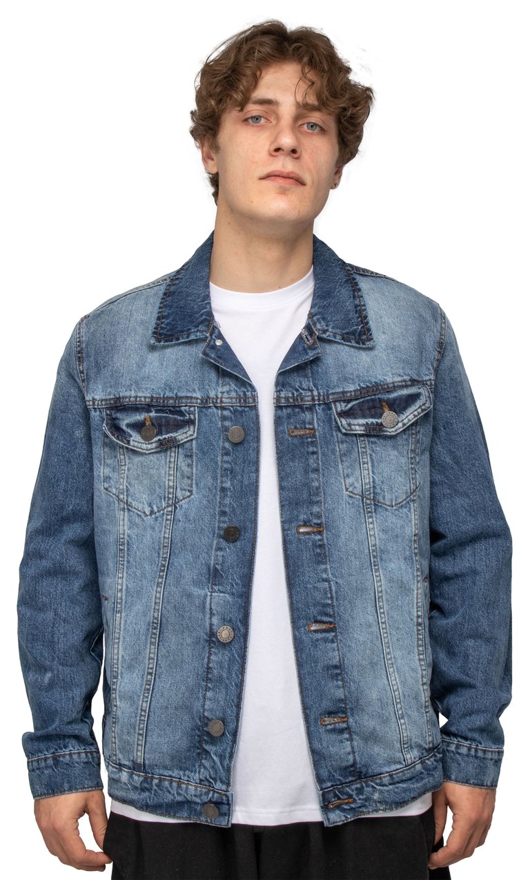 Men's Denim Jacket - Medium Blue