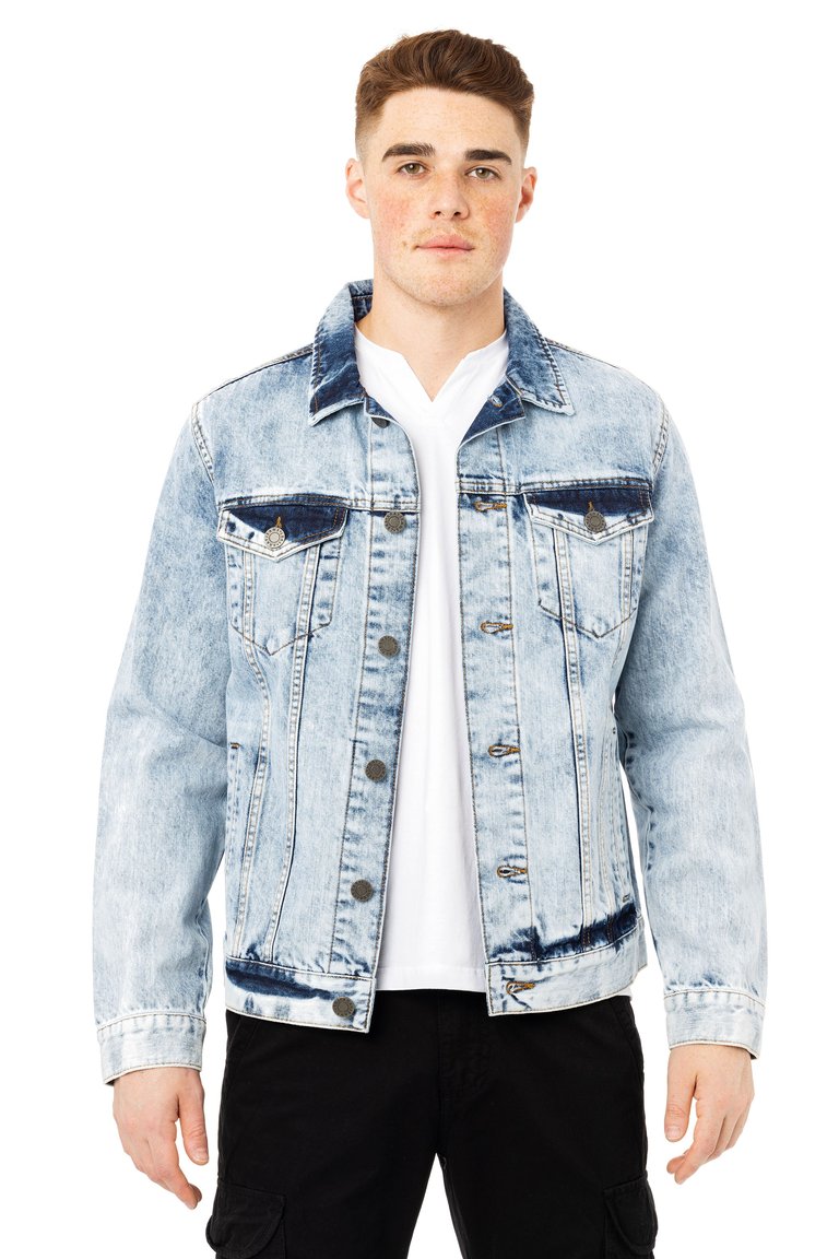 Men's Denim Jacket - Acid Blue