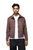 Men's Faux Suede Jacket - Dark Brown