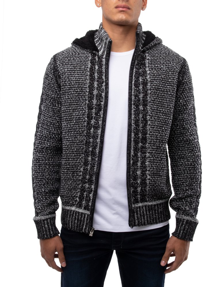 Men's Full-zip Knit Sweater Jacket