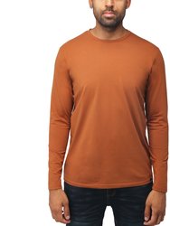 Men's Long Sleeve Crewneck Shirt - Sienna