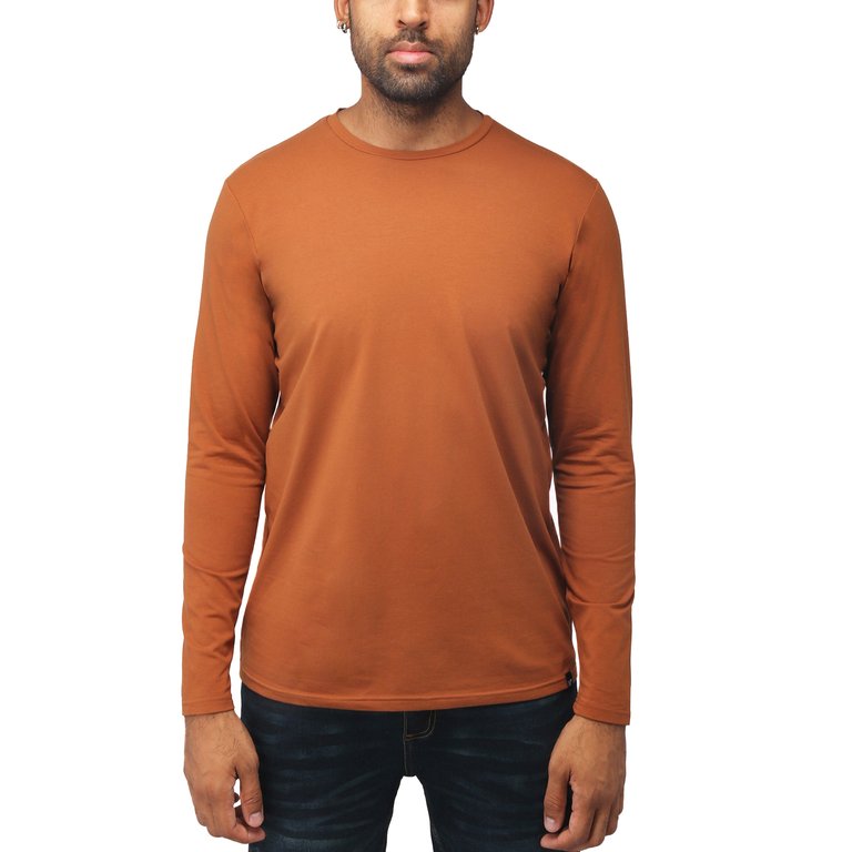 Men's Long Sleeve Crewneck Shirt - Sienna