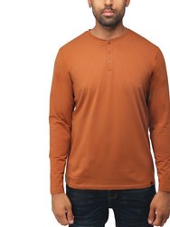 Men's Long Sleeve Henley Shirt - Sienna