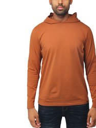 Men's Long Sleeve Hooded Shirt - Sienna