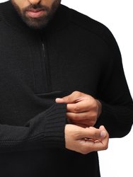 Men's Quarter Zip Mock Neck Pullover Sweater