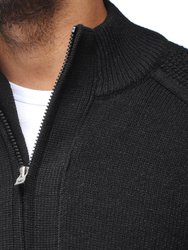 Men's Quarter Zip Mock Neck Pullover Sweater