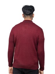 Men's Quarter Zip Mock Neck Pullover Sweater