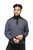 Men's Quarter Zip Pullover Top With Contrast Shoulder Piecing - Black