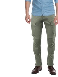 Men's Slim Look Cargo Pants - Olive