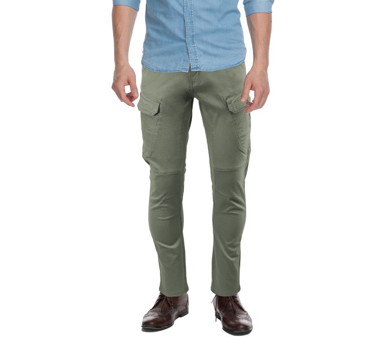 Men's Slim Look Cargo Pants - Olive
