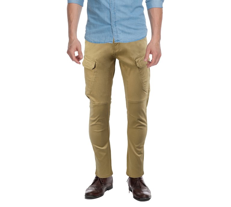 Men's Slim Look Cargo Pants - Khaki
