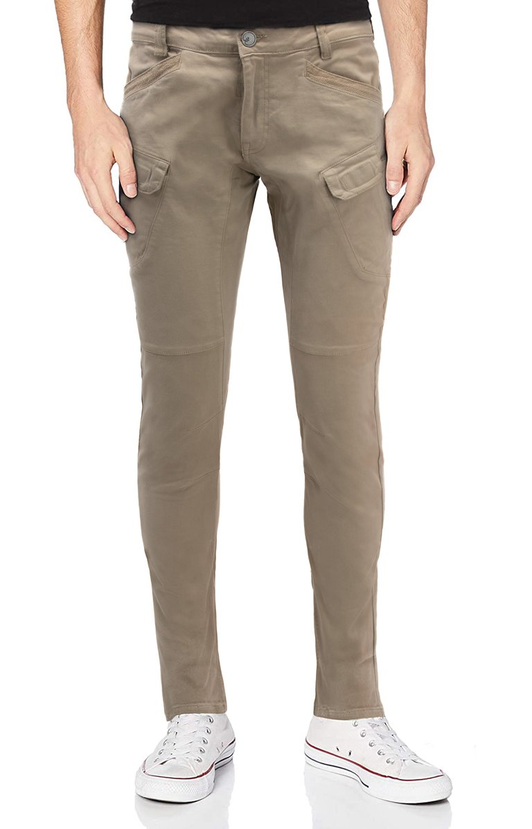 Men's Slim Look Cargo Pants - Khaki
