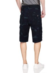 Mens Tactical Cargo Shorts Camo And Solid Colors 12.5" Inseam Knee Length Classic Fit Multi Pocket