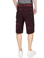 Mens Tactical Cargo Shorts Camo And Solid Colors 12.5" Inseam Knee Length Classic Fit Multi Pocket